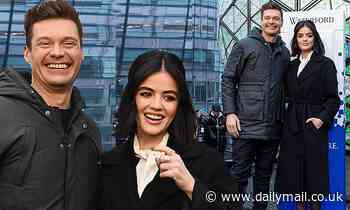 Ryan Seacrest and Lucy Hale bundle up in black for Dick Clark's New Year's Rockin' Eve preview