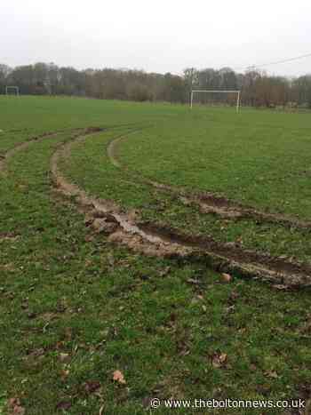 Football pitch could be 'out of action' after destruction by tyres