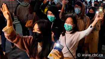 Hong Kong protesters ring in 2020 with pro-democracy chants, human chains