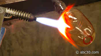 Watch as these local artist melt glass garbage Into cool new stuff