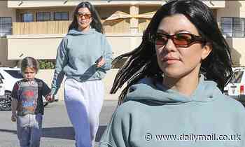 Kourtney Kardashian hides her fit and toned physique under sweats during casual LA outing