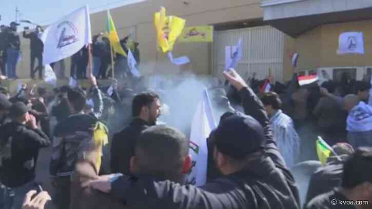 US Embassy in Baghdad attacked by protesters after deadly airstrikes