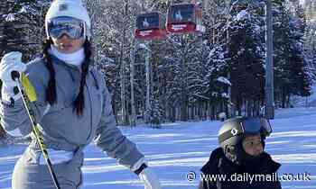 Kim Kardashian heads to Wyoming to ring in the New Year with Saint and North in the snow