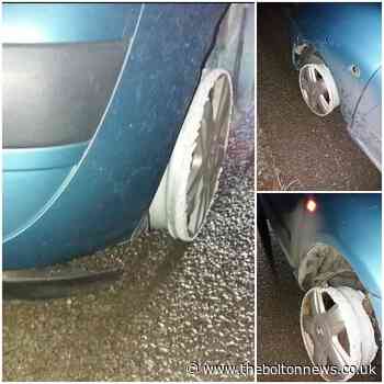Drunk driver found driving car with no front tyres on Bury motorway