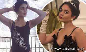 Vanessa Hudgens wears swimsuit in the snow on luxury vacation in Switzerland 