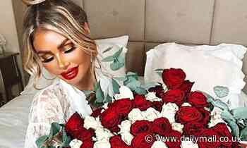 Chloe Sims flaunts a bouquet of roses from Pamela Anderson's ex Adil Rami