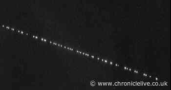 What were the strange lights spotted in the North East skies?