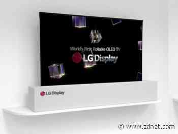 LG's new TV panel: You can roll it down from the ceiling