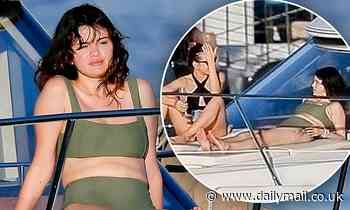 Selena Gomez wears green bikini aboard luxury yacht in Hawaii