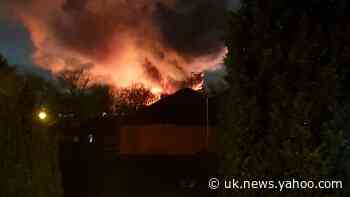 Huge fire breaks out at Bury scrapyard