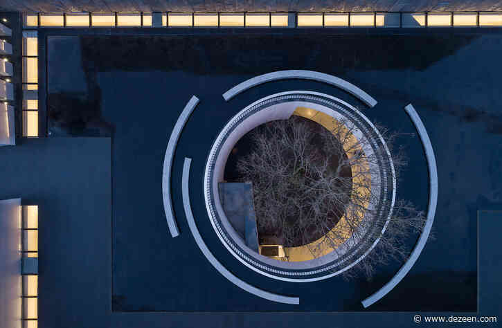 Waterfrom Design builds tea house with a basement hidden beneath a water pool