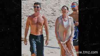 Simon Cowell Looking Slim with GF Lauren Silverman in Barbados