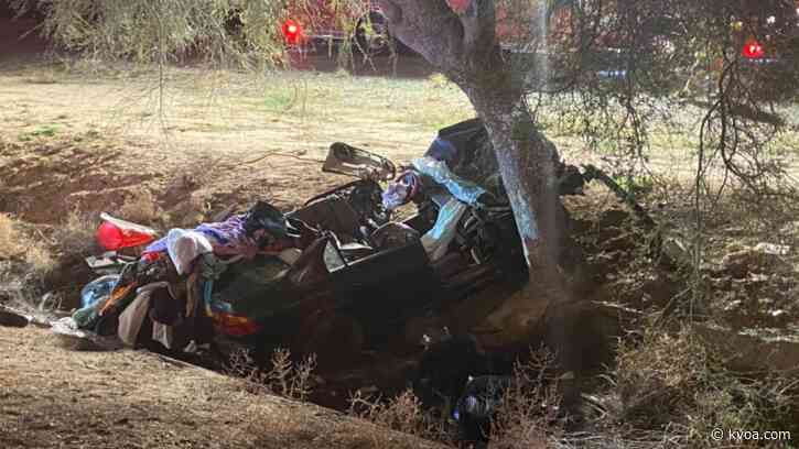 Northwest Fire responds to accident involving car crashed into tree on I-10 westbound
