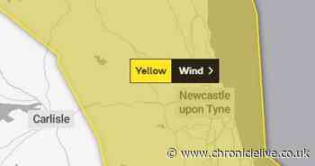 Gusts of up to 70mph possible as Met Office issues yellow weather warning