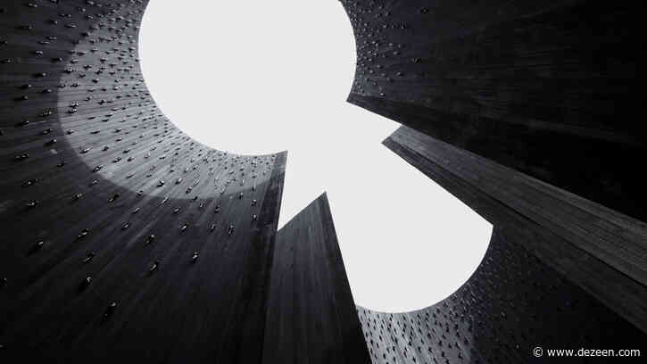 Black pavilion filled with glass yams examines colonisation in Australia