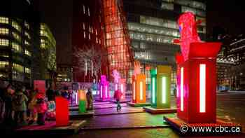 Don't miss larger-than-life jack-in-the-boxes at Montreal's Quartier des Spectacles