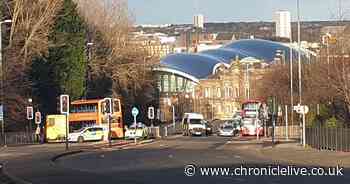 Woman airlifted to the RVI with 'significant head injury' after being hit by a bus in Gateshead