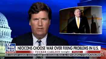 Fox News' Tucker Carlson slammed 'chest-beaters' for 'choosing' conflict with Iran over US problems, but he didn't call out Trump