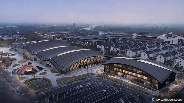 Archi-Union surrounds internet conference centre with robot-built pavilions