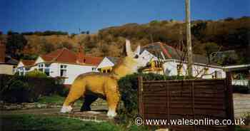 The story behind the giant corgi that stood in a garden for years until it was burned down
