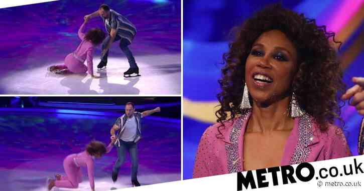 Trisha Goddard’s the first star to fall over on Dancing On Ice 2020 as she lands in the skate-off