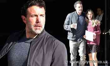 Ben Affleck dressed down in casual threads for church services with daughter Violet, 14, in LA