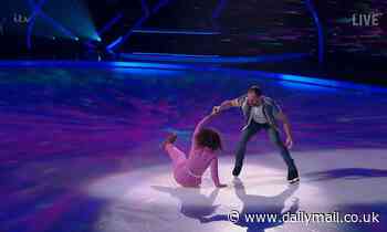 Dancing On Ice: Trisha Goddard lands in skate off after nasty tumble