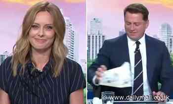 Allison Langdon overcome with emotion on Today as Karl Stefanovic hands her tissues