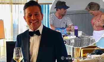 Steve Jacobs is 'spotted with a mystery blonde on a flight from Vanuatu to Sydney'
