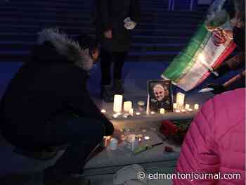 Supporters of Iranian general rally outside Alberta legislature