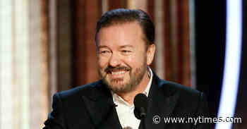 In Golden Globes Monologue, Ricky Gervais Gets Bleeped, Twice