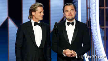 Brad Pitt says he 'would've shared the raft' with Leonardo DiCaprio in 'Titanic' during Golden Globes speech
