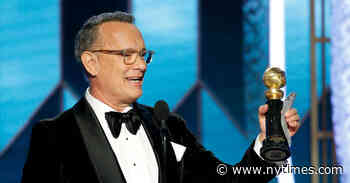 Tom Hanks at the Golden Globes: Don’t Be Late