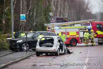Two in hospital after Belfast Holywood Road crash