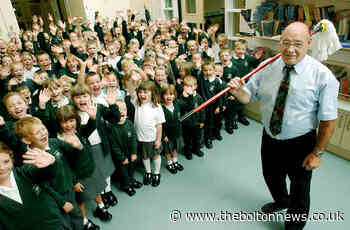 Pupils from The Gates Primary School in Westhoughton say goodbye to popular caretaker