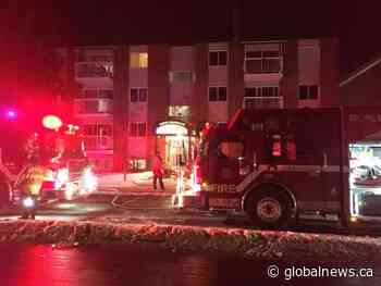 Overnight fire in Old Strathcona apartment building displaces residents Monday morning
