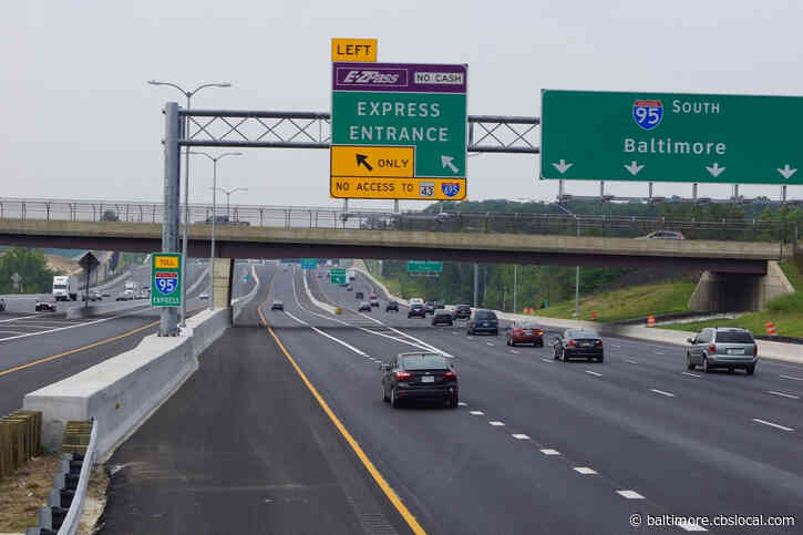 MDTA Advises Of Temporary Toll Lane Closures Of Southbound I-95 In Baltimore
