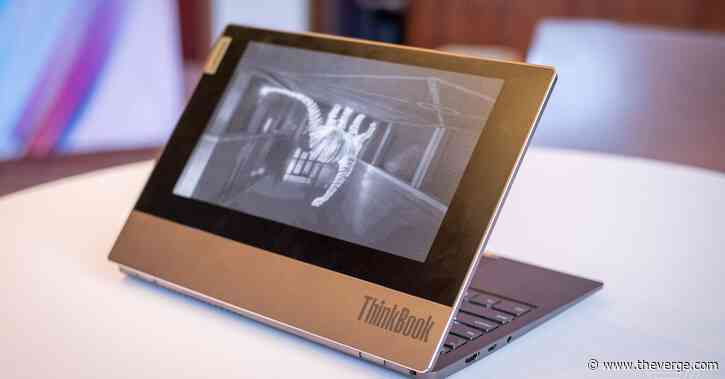 Lenovo’s ThinkBook Plus has a giant E Ink screen on the lid