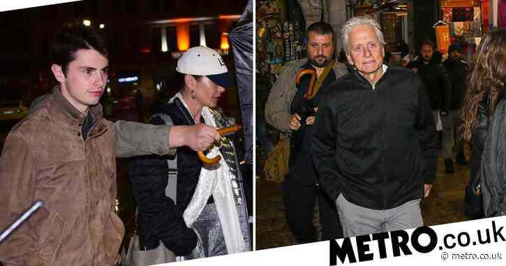 Michael Douglas and Catherine Zeta Jones take in the views during scenic anniversary trip to Istanbul