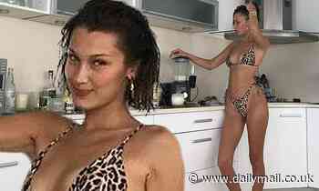 Bella Hadid wears leopard print bikini in St Barts holiday photos