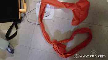 Photos of Jeffrey Epstein's cell and a noose made out of a bedsheet published by '60 Minutes'