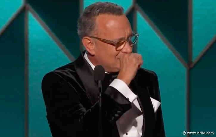 Tom Hanks breaks down during emotional Golden Globes acceptance speech