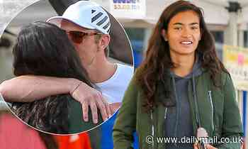 Model Kelly Gale and actor boyfriend Joel Kinnaman enjoy a sweet moment at LA market