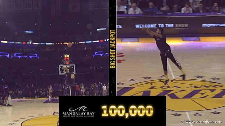 La Habra man makes halfcourt shot at Lakers game to win $100,000