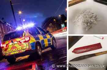 Man found with knife and drugs after police chase stolen car