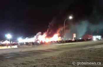 Edson Chrysler Dodge Jeep dealership fire and vehicle fire on same day may be related: RCMP