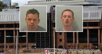 Dramatic footage captures moment burglars caught in body parts compound were caught following chase