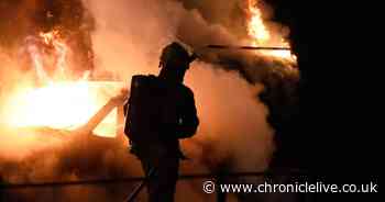 Firefighters called to spate of car and van fires in neighbouring streets in Sunderland