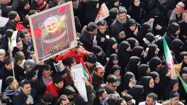 Stampede kills dozens at funeral for Iran general