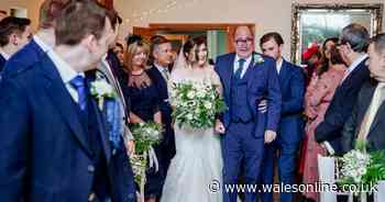 Dad walks his daughter down the aisle despite becoming paralysed just 10 days earlier